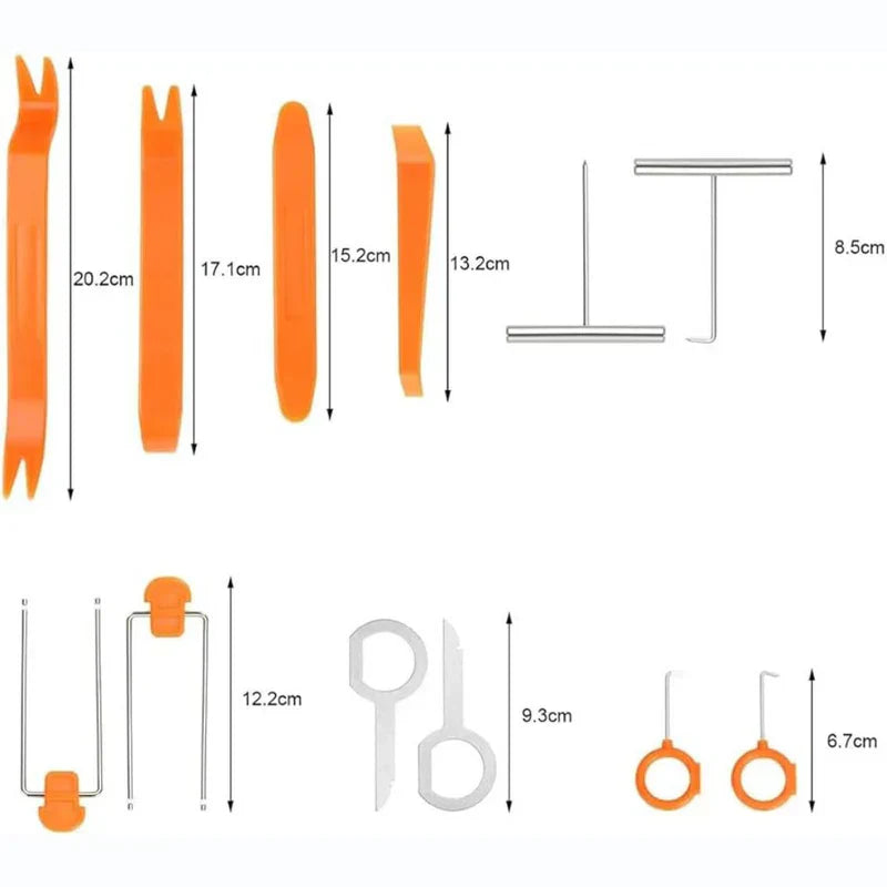 Kit d'outils de démontage de garnitures, ensemble de leviers pour tableau de bord, 12 pièces - TechVoyage