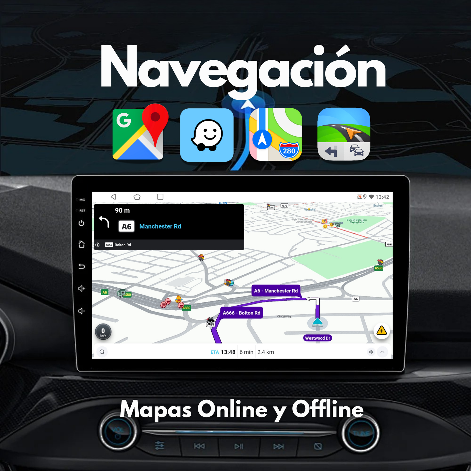 BMW Serie 3 5 6 E90 E91 E92 E93 E60 E61 E62 E63 E64 Android 14 Autoradio CarPlay y Android Auto CCC CIC