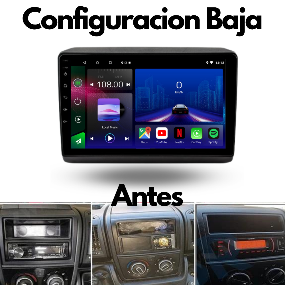 Fiat Ducato | Peugeot Boxer | Citroen Relay Jumper | 2006-2022 | Radio Pantalla Android | Apple CarPlay y Android Auto