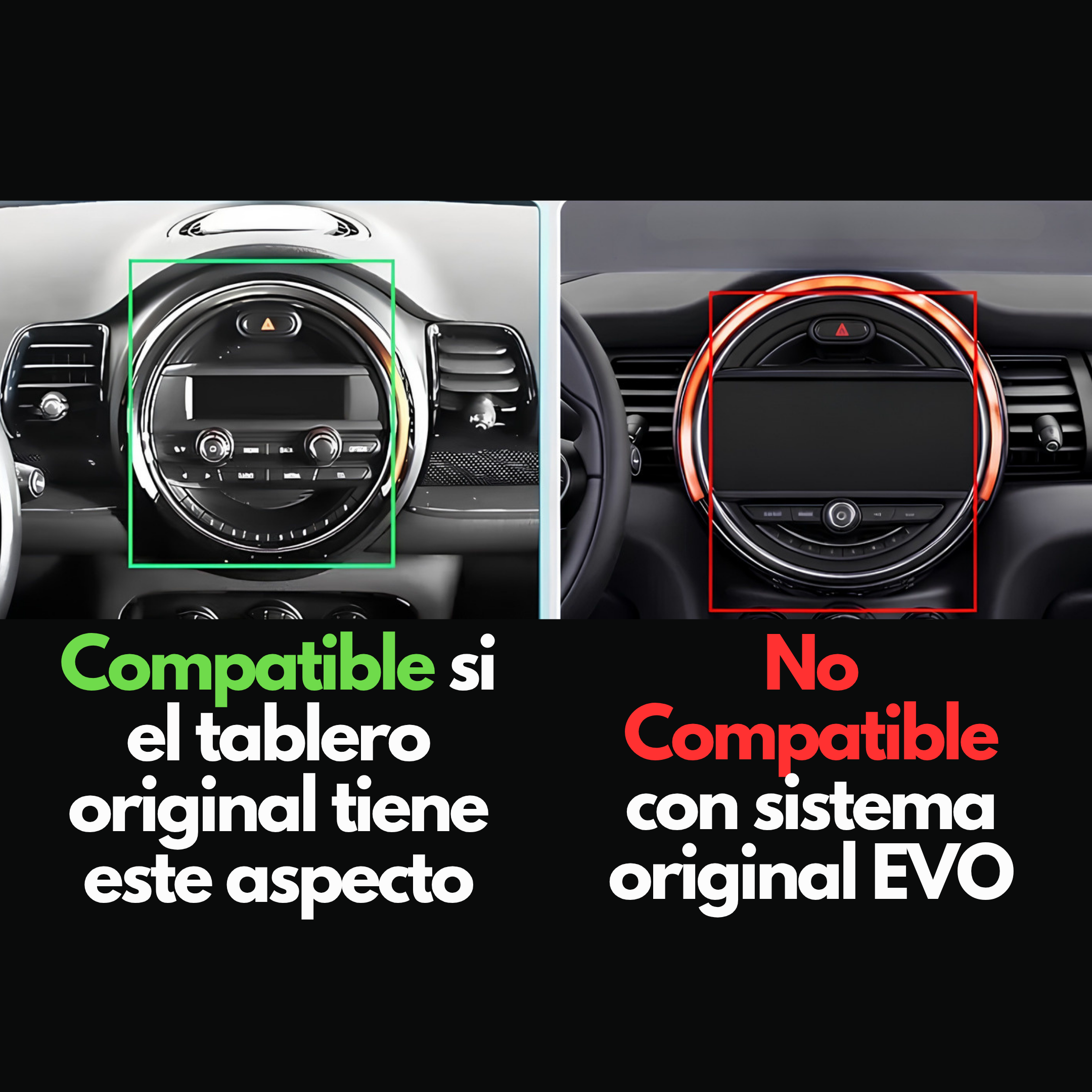 Mini Cooper | 2014-2019 | F55 F56 | Radio Pantalla Android | Apple CarPlay y Android Auto