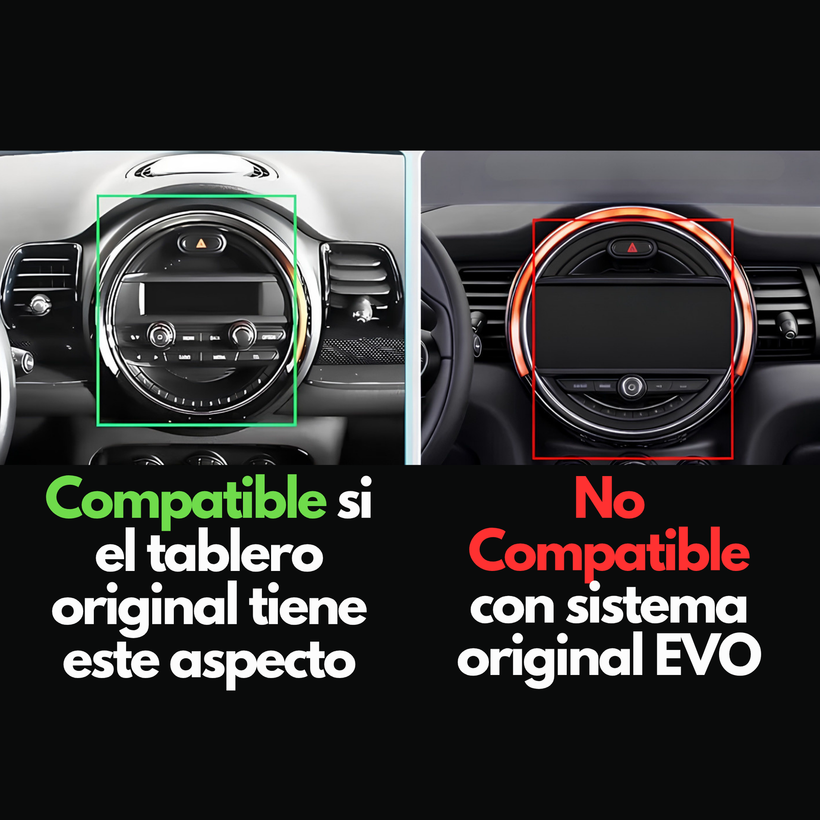 Mini Cooper | 2014-2019 | F55 F56 | Radio Pantalla Android | Apple CarPlay y Android Auto