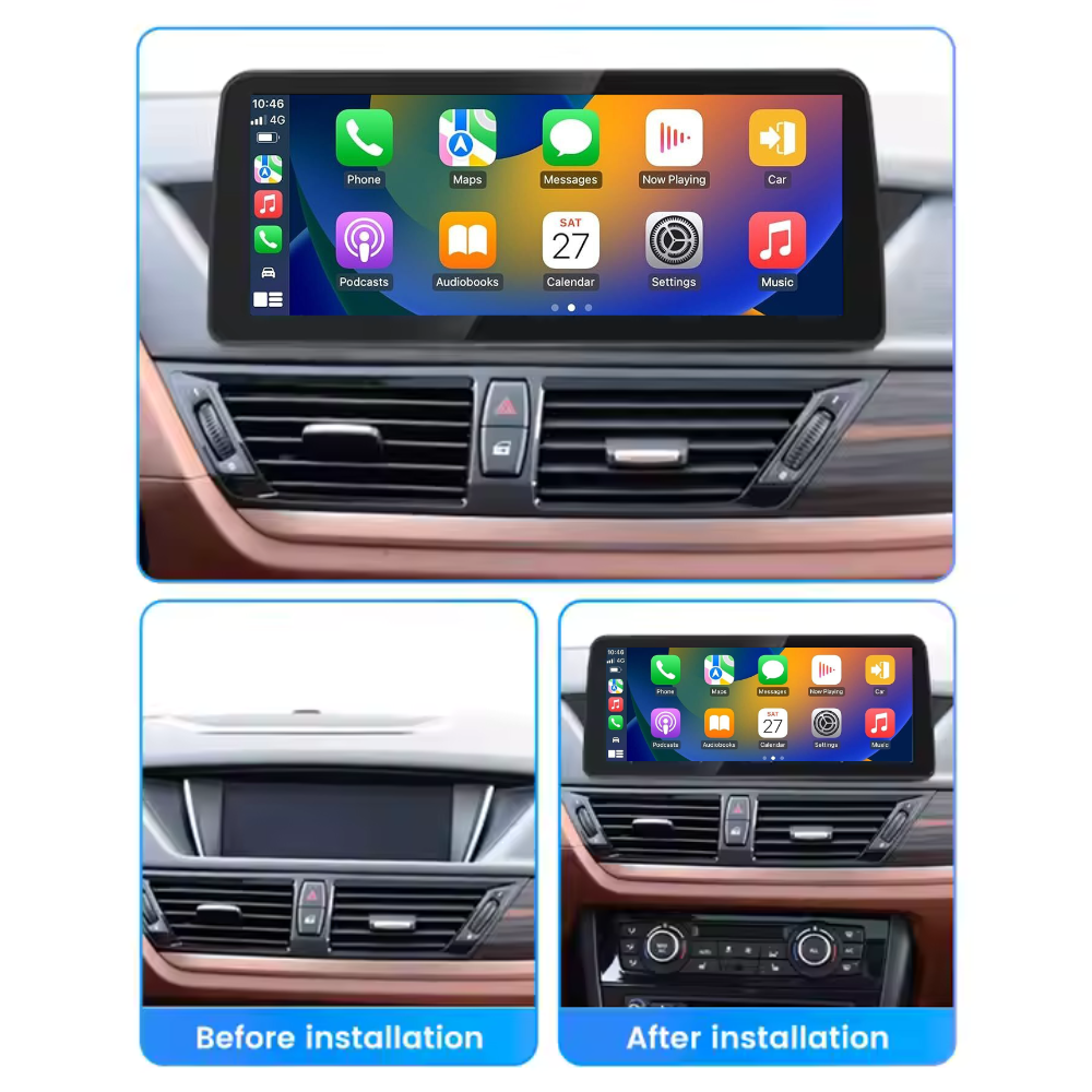 BMW X1 2009-2015 Android 13  CarPlay & Android Auto Autoradio 10.25pulgadas 12.3pulgadas - TechVoyage