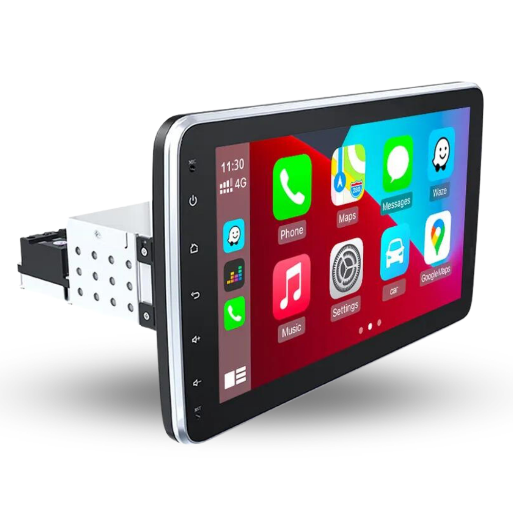 Universal | Écran de 10 pouces | Din simple 360 | Android 13 Autoradio | Apple CarPlay | Android Auto - TechVoyage