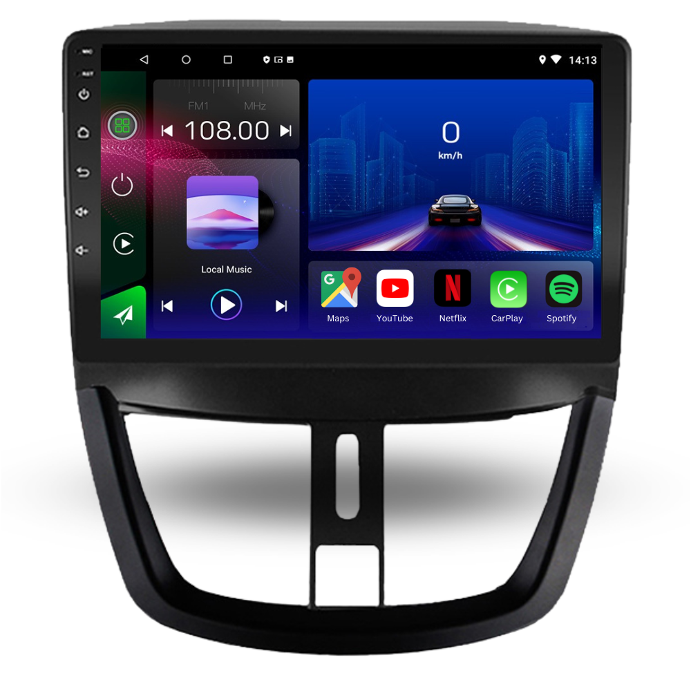 Peugeot 207 | 207 CC | 2006-2014 | Android 13 Autoradio | Apple CarPlay | Android Auto - TechVoyage