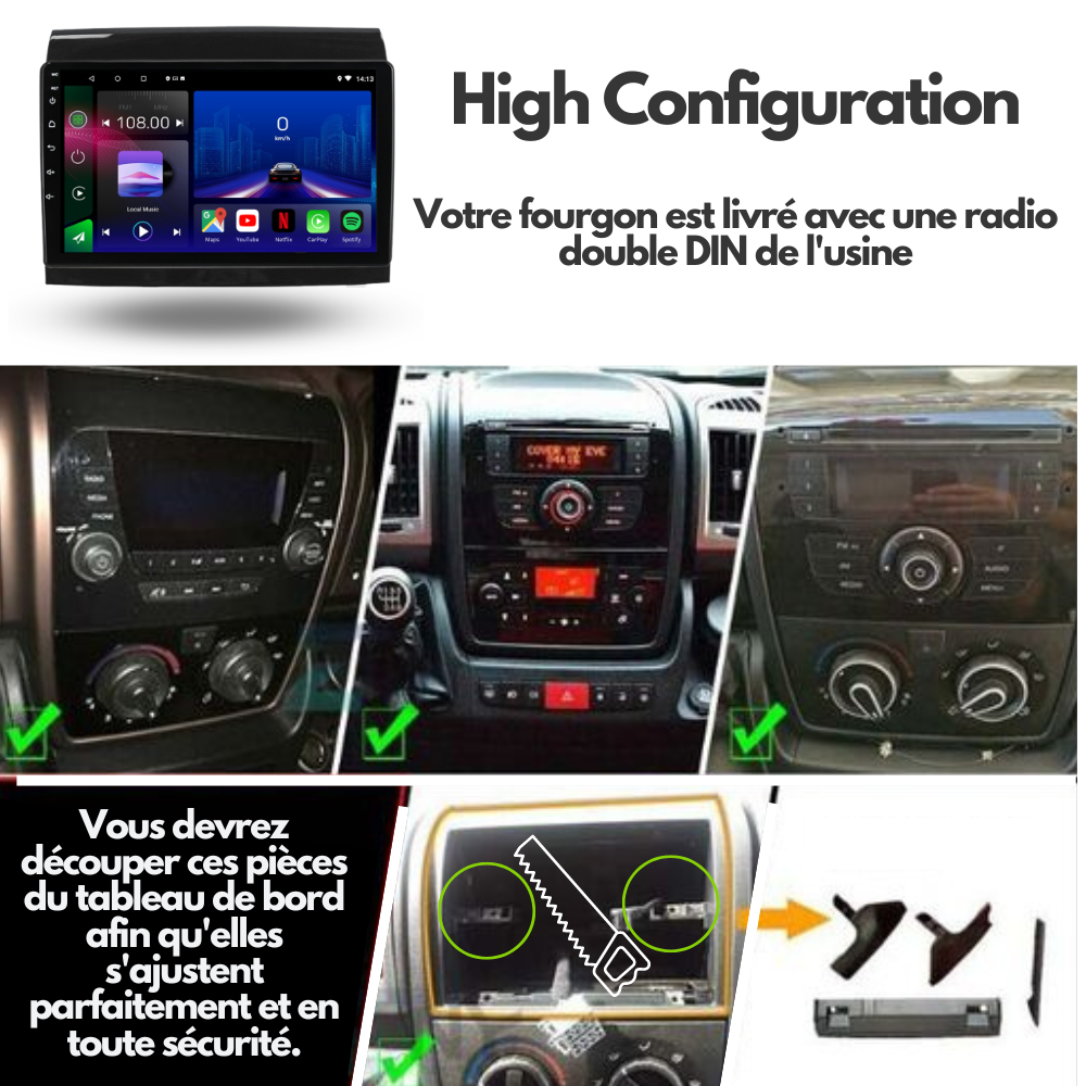 FIAT Ducato | Peugeot Boxer | Citroen Relay | 2006-2022 | Android 13 Autoradio | Apple CarPlay | Android Auto - TechVoyage