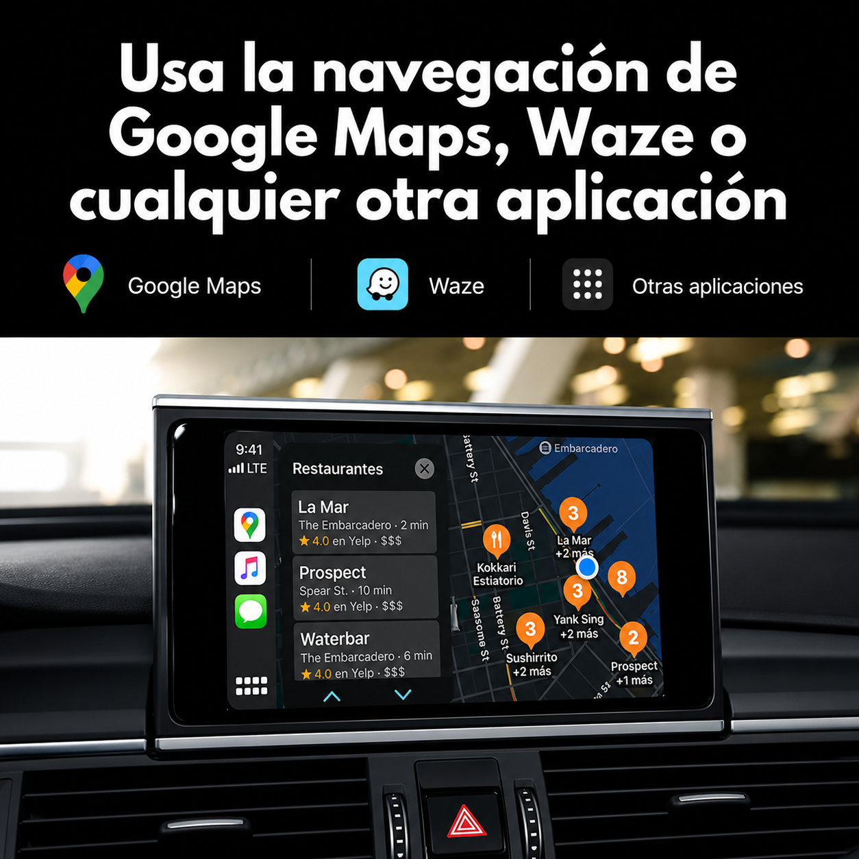Apple CarPlay Inalámbrico para Audi | Android Auto | Módulo de Integración OEM | Retrofit
