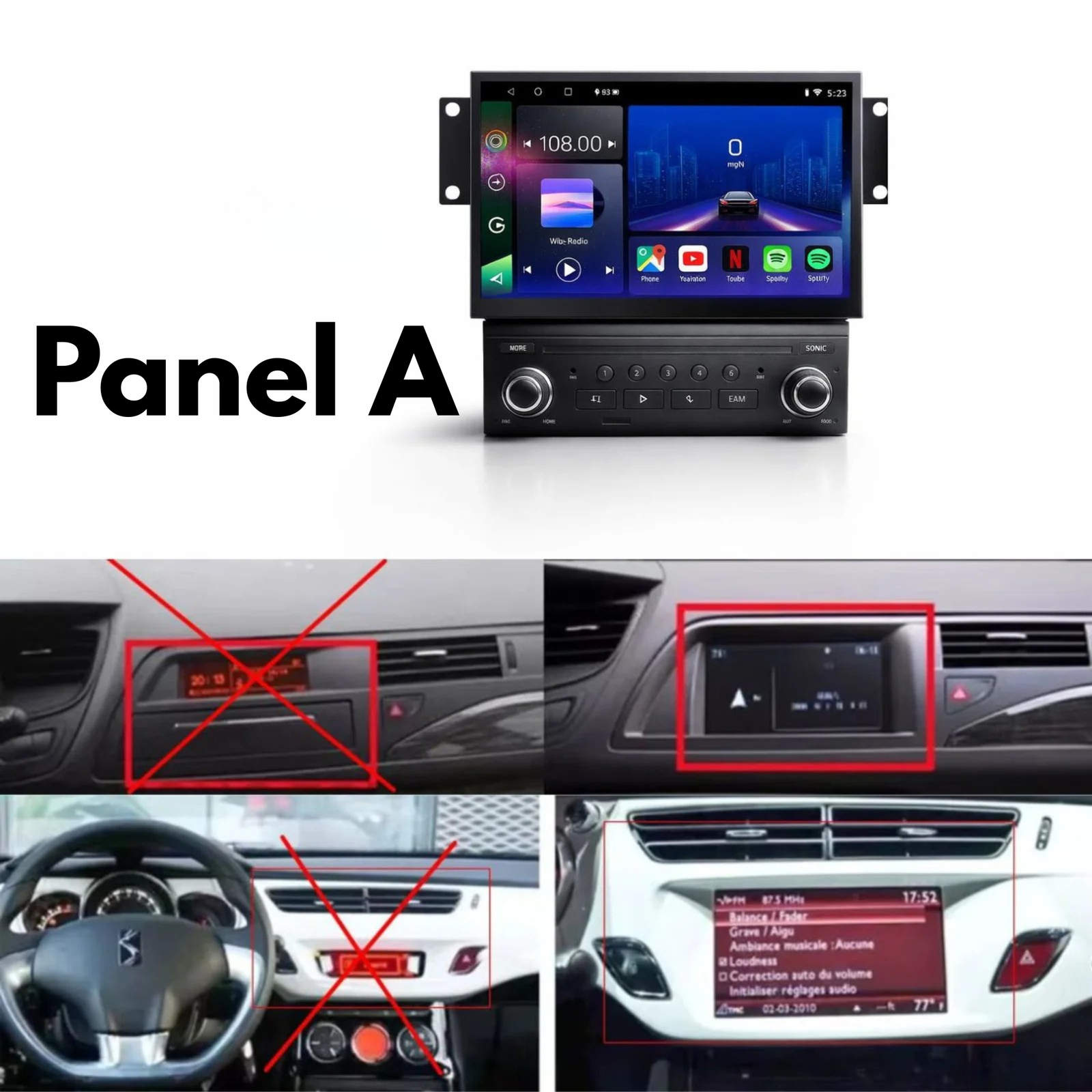 Citroen C3 DS3 C5 2009-2017 | Android 15 Autoradio | Apple CarPlay | Android Auto