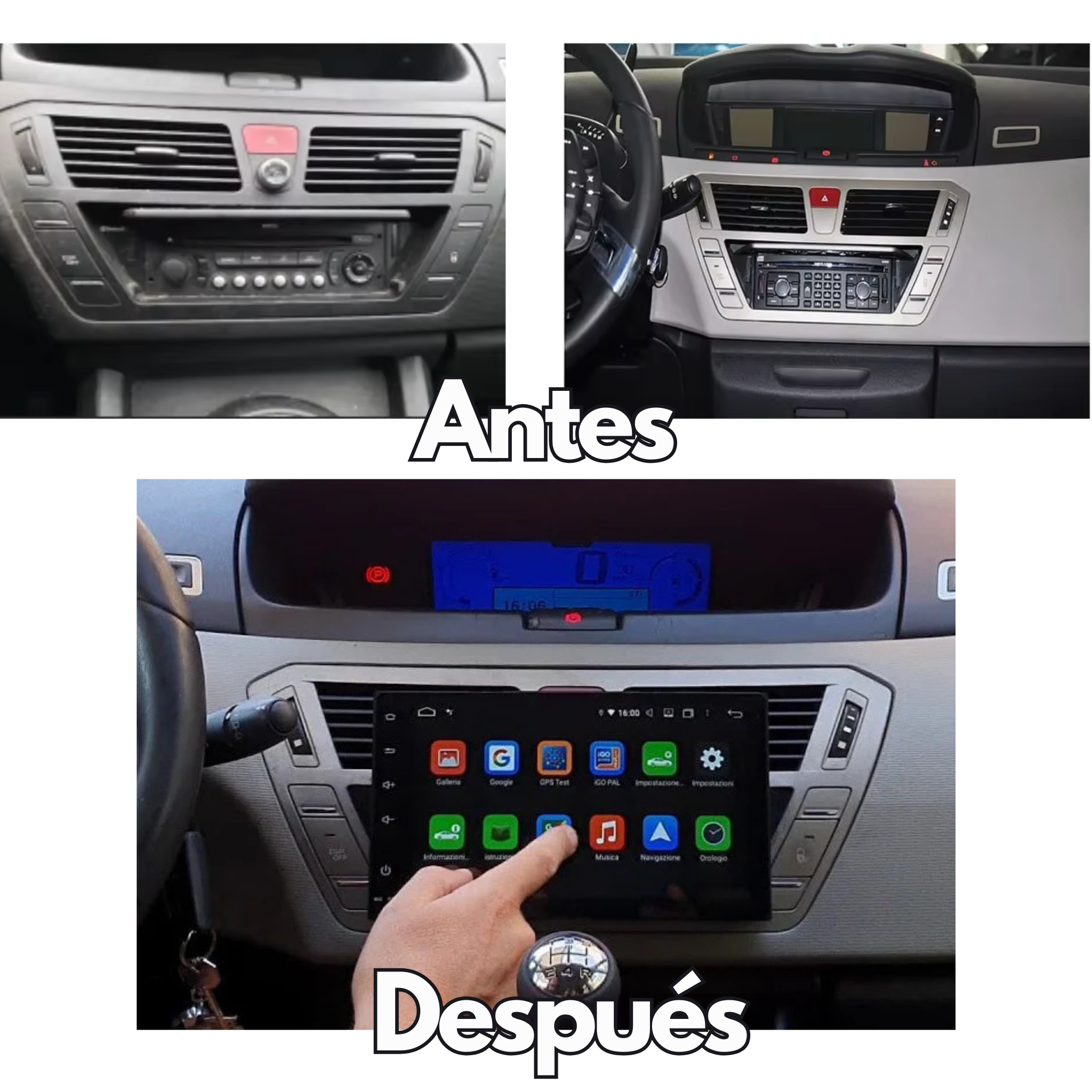 Citroen C4 Picasso Grand Picasso | 2006-2013 | Radio Pantalla Android | Apple CarPlay y Android Auto