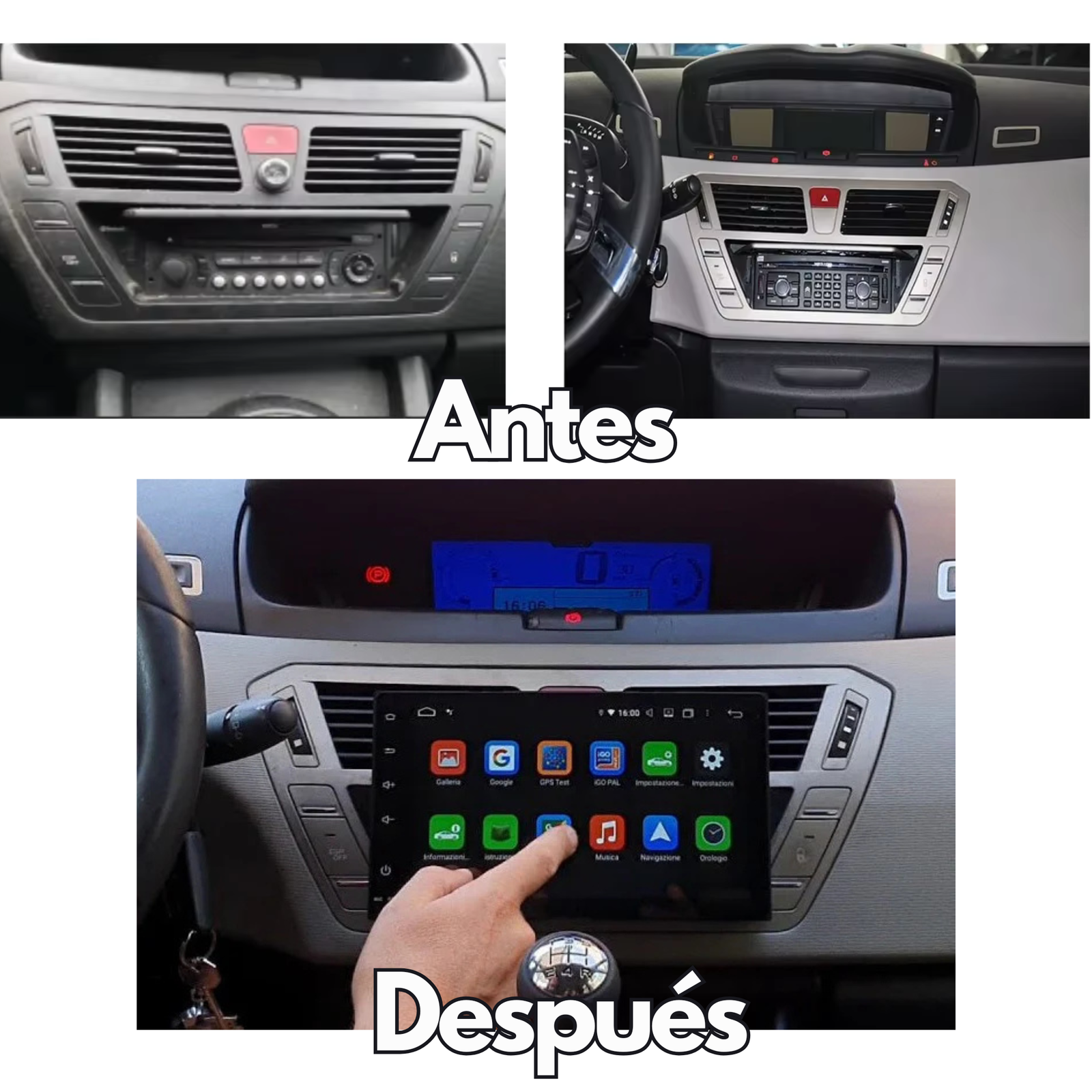 Citroen C4 Picasso Grand Picasso | 2006-2013 | Radio Pantalla Android | Apple CarPlay y Android Auto
