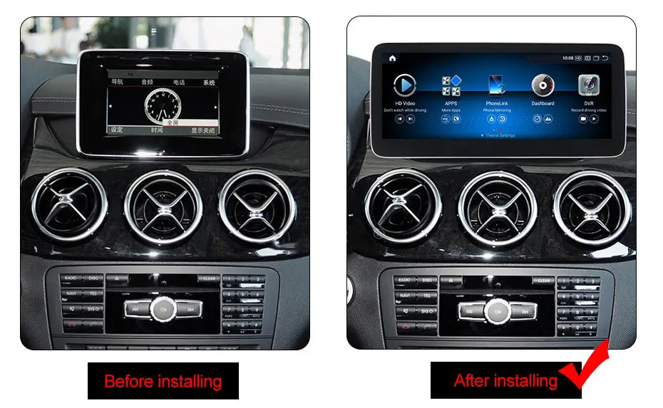 Mercedes B Class 2011-2019 W246 Android 13 Autoradio CarPlay & Android Auto - TechVoyage