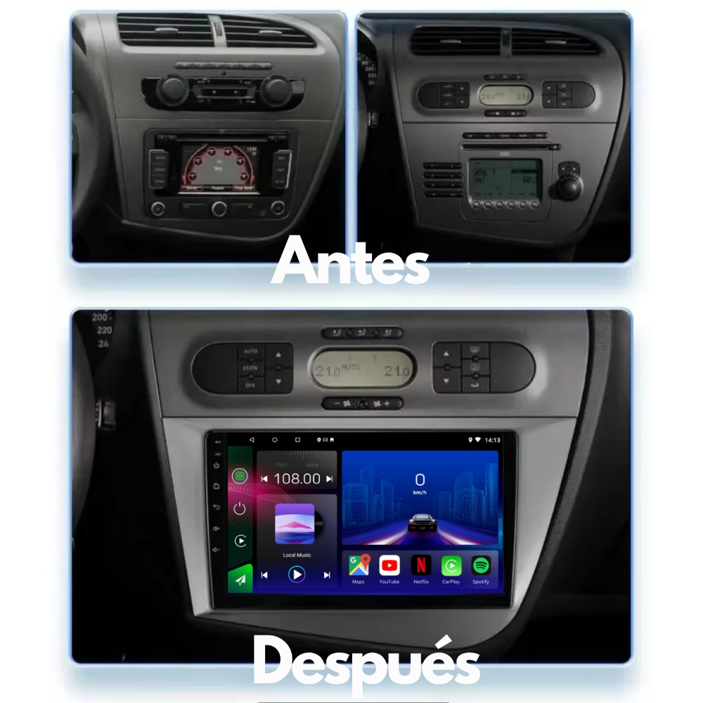 Seat Leon 2 MK2 | 2005-2012 | Radio Pantalla Android | Apple CarPlay y Android Auto