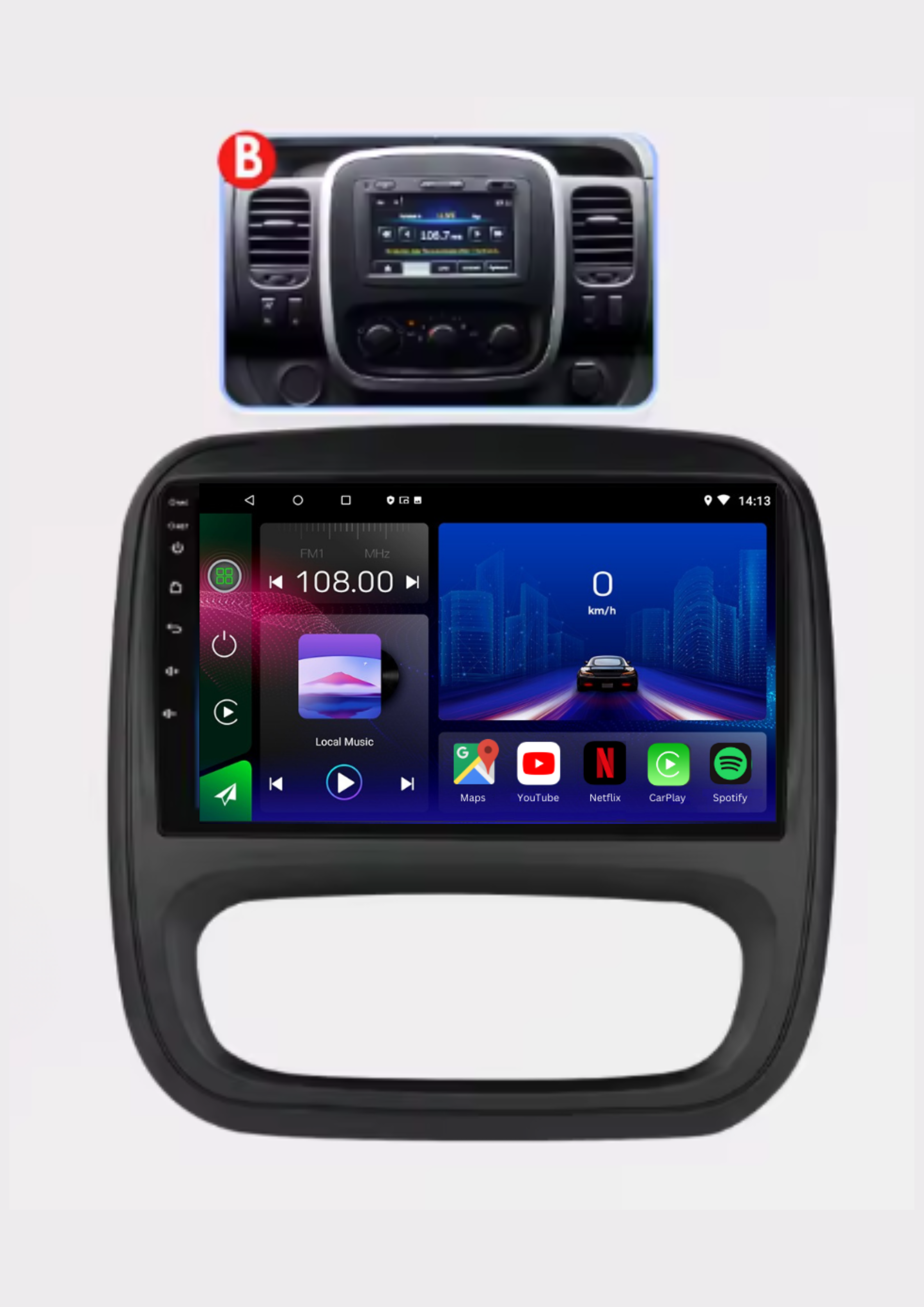 Opel Vivaro | Renault Traffic | 2014-2021 | Android 13 Autoradio | Apple CarPlay | Android Auto - TechVoyage