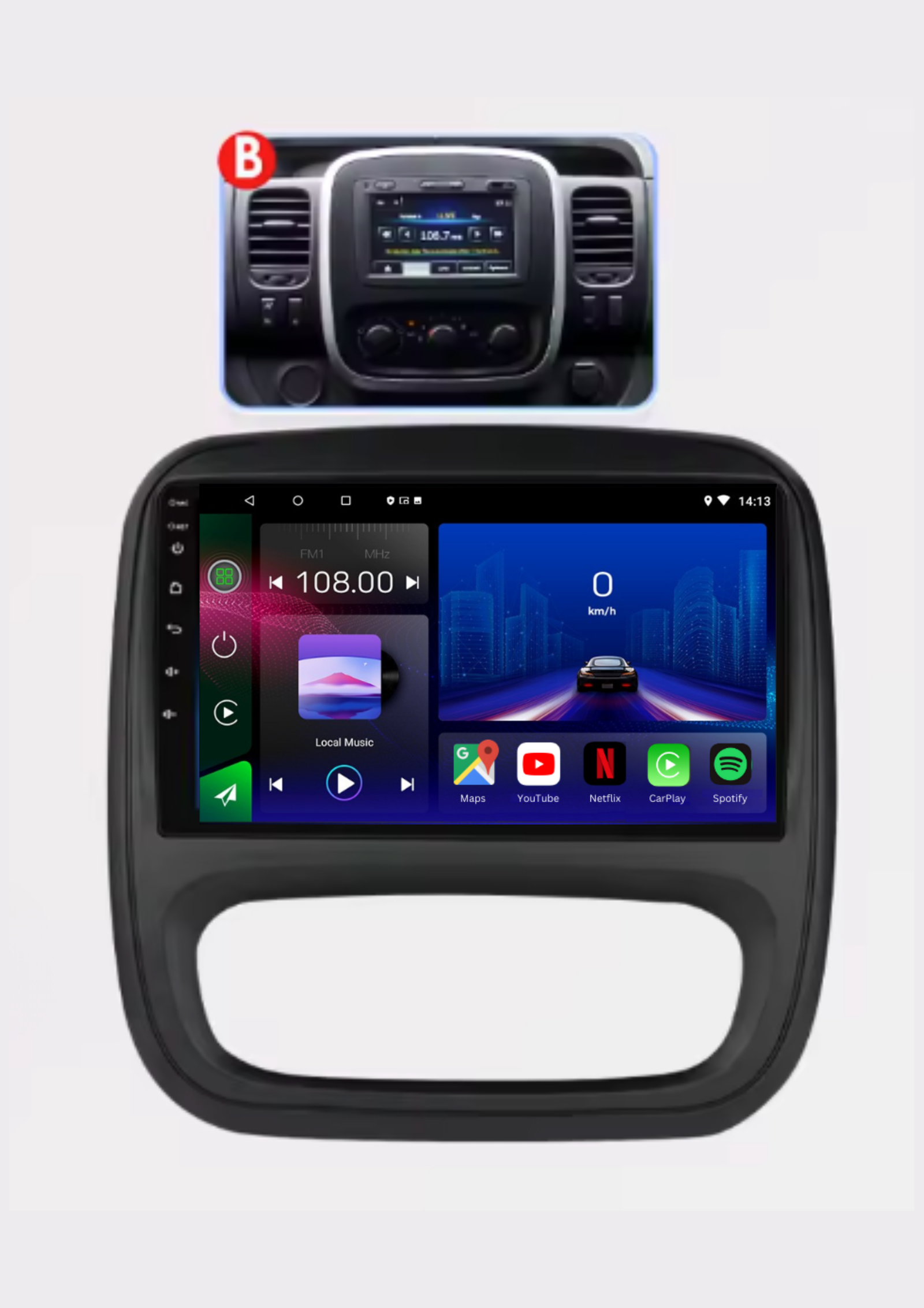Opel Vivaro | Renault Traffic | 2014-2021 | Android 13 Autoradio | Apple CarPlay | Android Auto - TechVoyage