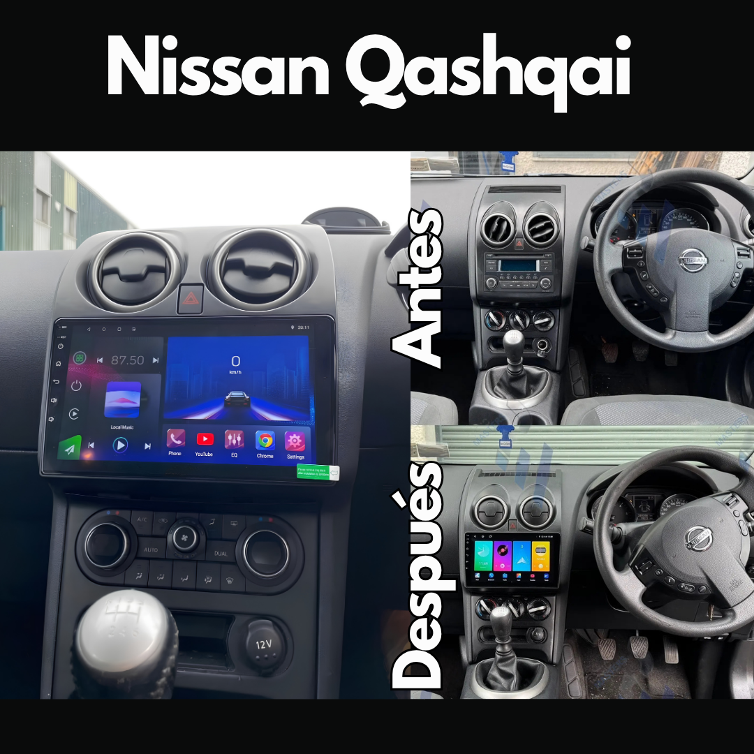 Nissan Qashqai | 2006-2013 | Radio Pantalla Android | Apple CarPlay y Android Auto