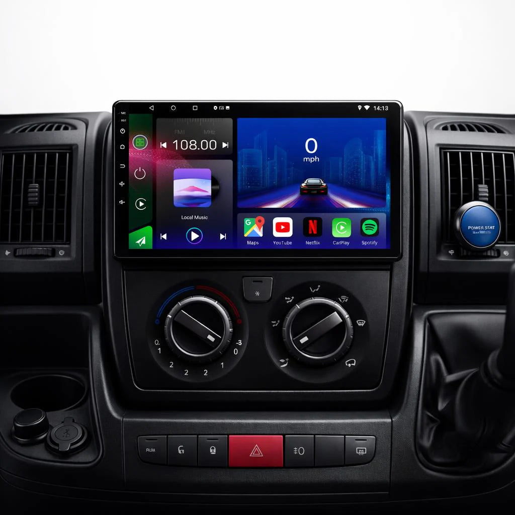 Fiat Ducato | Peugeot Boxer | Citroen Relay Jumper | 2006-2022 | Radio Pantalla Android | Apple CarPlay y Android Auto