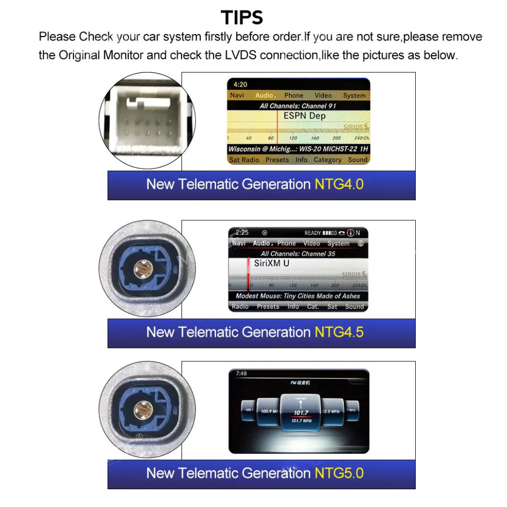 Mercedes C Class 2007-2014 W204 Android 13 Autoradio CarPlay & Android Auto NTG 5.0 - TechVoyage
